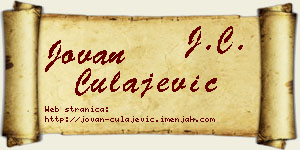Jovan Čulajević vizit kartica